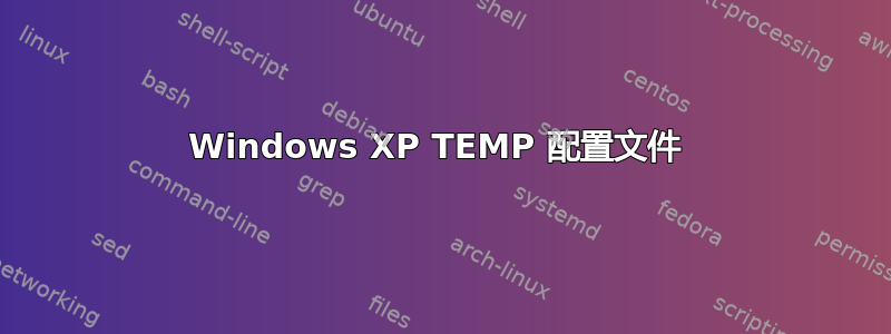 Windows XP TEMP 配置文件 