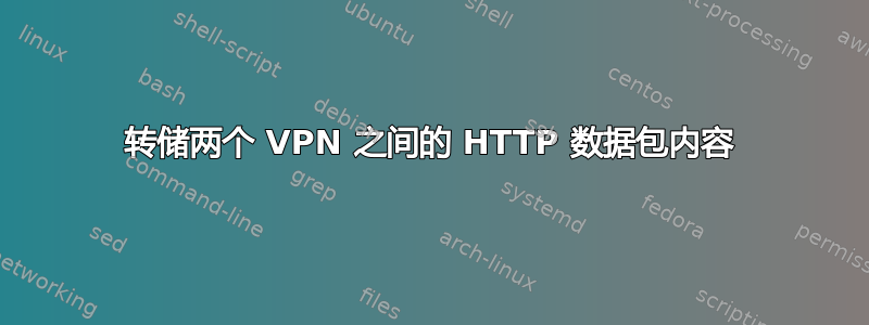 转储两个 VPN 之间的 HTTP 数据包内容