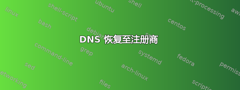 DNS 恢复至注册商