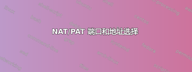 NAT/PAT 端口和地址选择