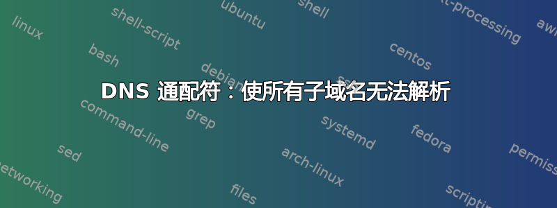 DNS 通配符：使所有子域名无法解析