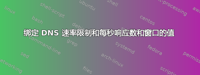 绑定 DNS 速率限制和每秒响应数和窗口的值