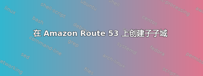 在 Amazon Route 53 上创建子子域