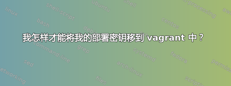 我怎样才能将我的部署密钥移到 vagrant 中？