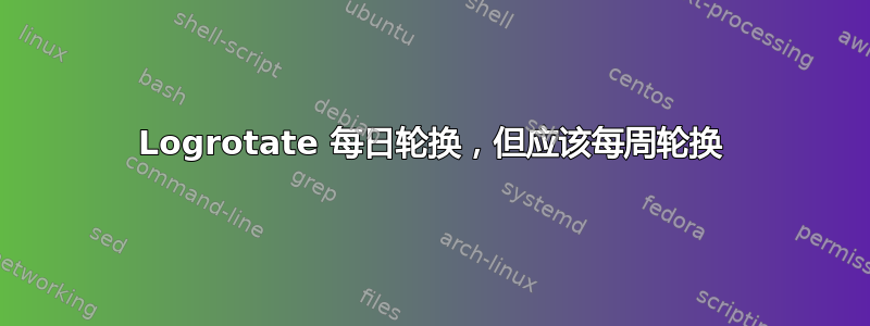 Logrotate 每日轮换，但应该每周轮换