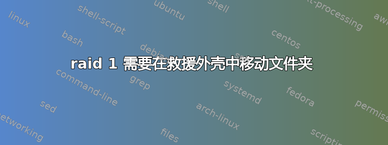 raid 1 需要在救援外壳中移动文件夹