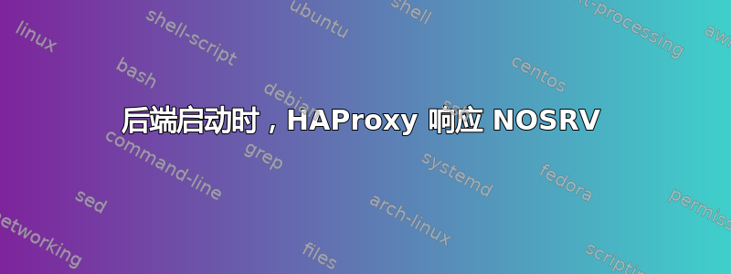 后端启动时，HAProxy 响应 NOSRV