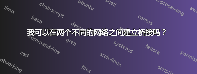 我可以在两个不同的网络之间建立桥接吗？