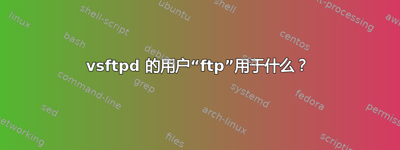 vsftpd 的用户“ftp”用于什么？