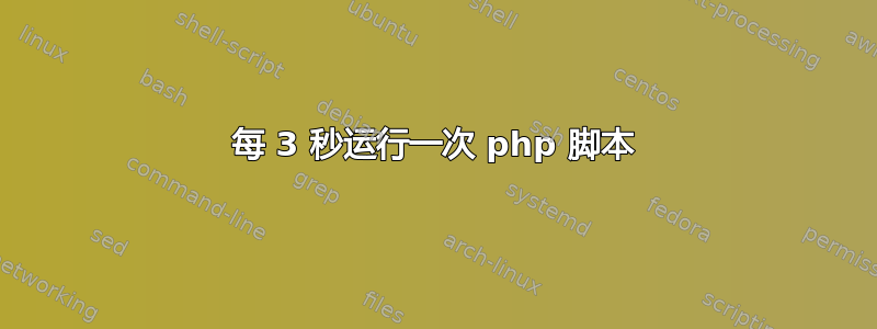 每 3 秒运行一次 php 脚本