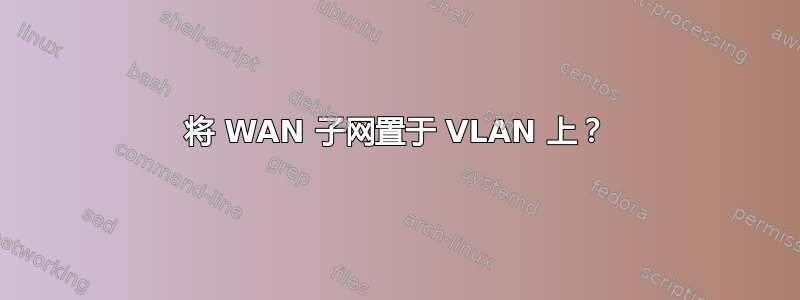 将 WAN 子网置于 VLAN 上？