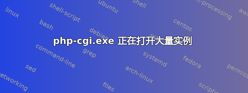 php-cgi.exe 正在打开大量实例