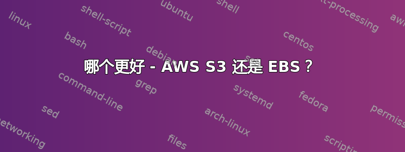 哪个更好 - AWS S3 还是 EBS？