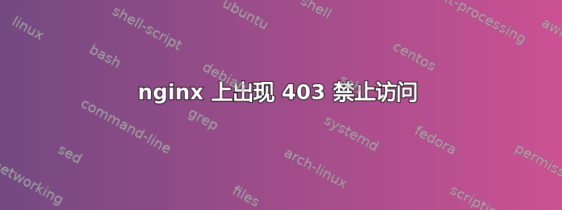 nginx 上出现 403 禁止访问