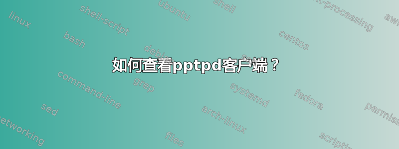 如何查看pptpd客户端？