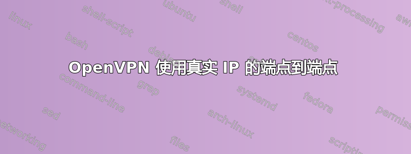 OpenVPN 使用真实 IP 的端点到端点