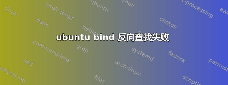 ubuntu bind 反向查找失败