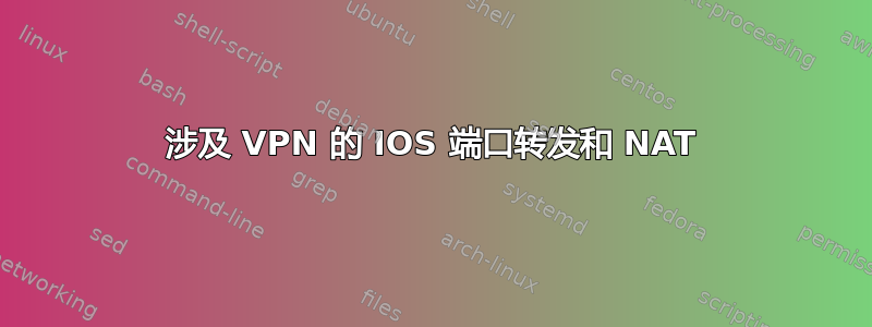 涉及 VPN 的 IOS 端口转发和 NAT