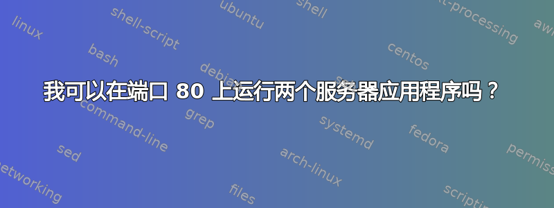 我可以在端口 80 上运行两个服务器应用程序吗？