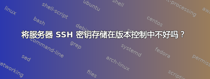 将服务器 SSH 密钥存储在版本控制中不好吗？