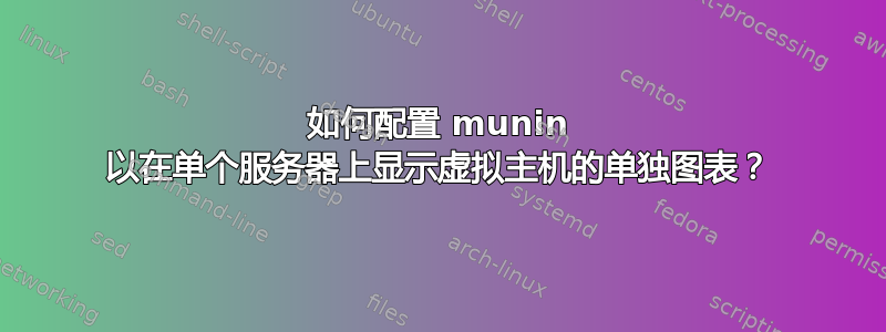 如何配置 munin 以在单个服务器上显示虚拟主机的单独图表？