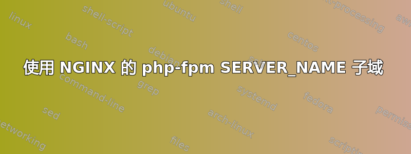 使用 NGINX 的 php-fpm SERVER_NAME 子域