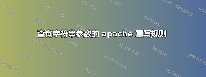 查询字符串参数的 apache 重写规则