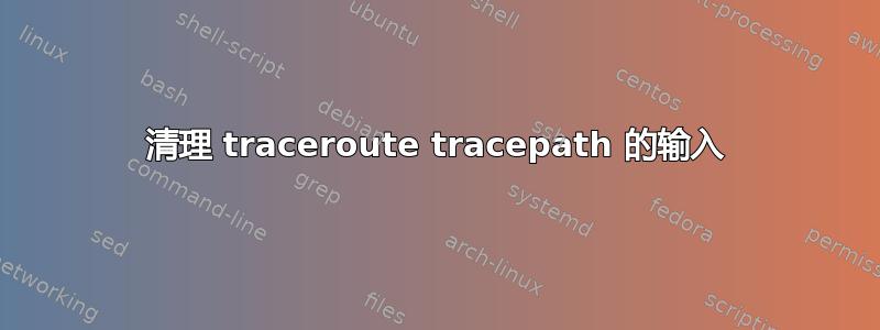 清理 traceroute tracepath 的输入