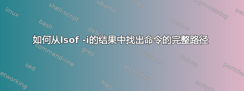 如何从lsof -i的结果中找出命令的完整路径