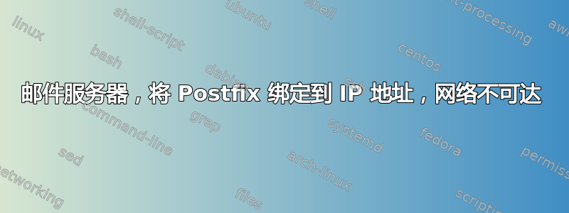 邮件服务器，将 Postfix 绑定到 IP 地址，网络不可达