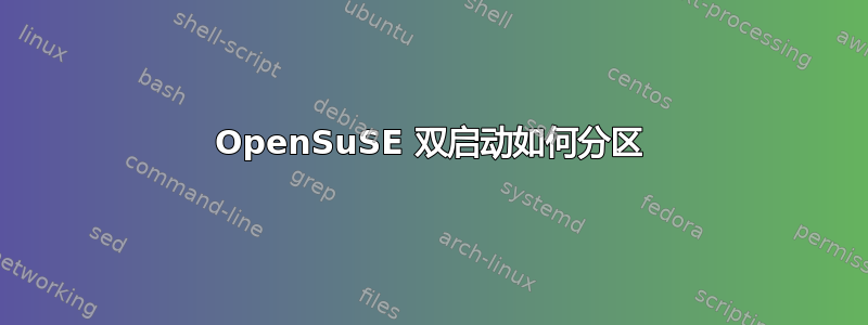 OpenSuSE 双启动如何分区