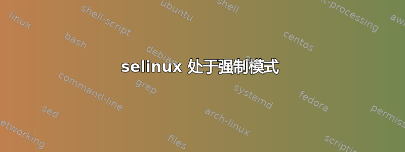 selinux 处于强制模式