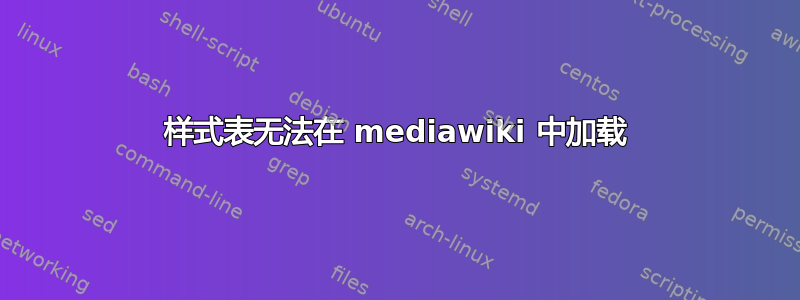 样式表无法在 mediawiki 中加载