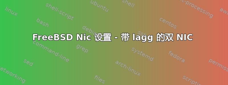 FreeBSD Nic 设置 - 带 lagg 的双 NIC