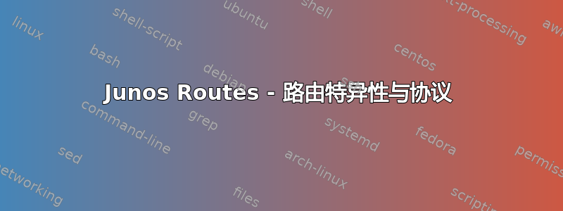 Junos Routes - 路由特异性与协议