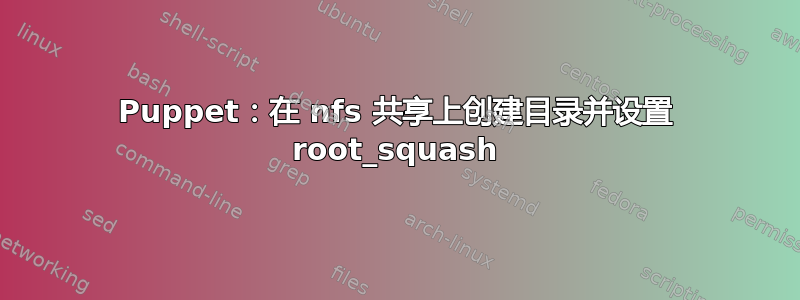 Puppet：在 nfs 共享上创建目录并设置 root_squash