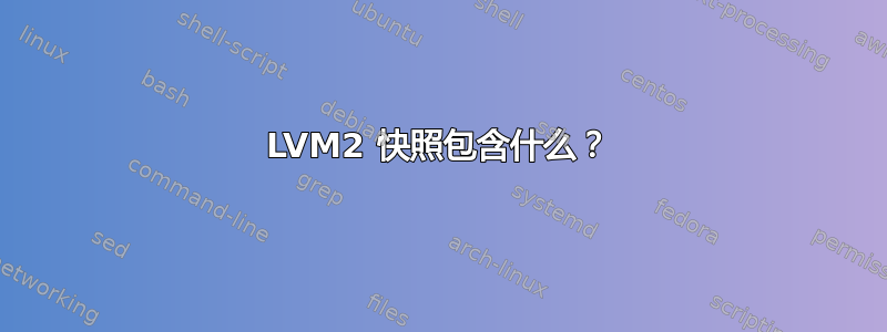 LVM2 快照包含什么？