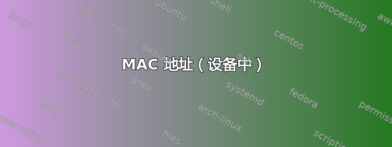 MAC 地址（设备中）