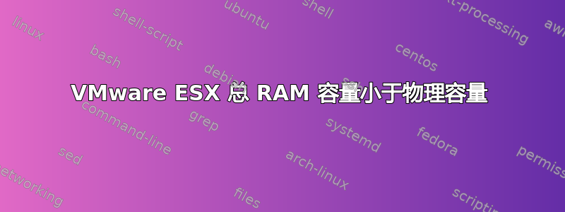 VMware ESX 总 RAM 容量小于物理容量