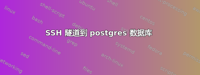 SSH 隧道到 postgres 数据库