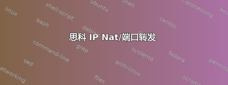 思科 IP Nat/端口转发