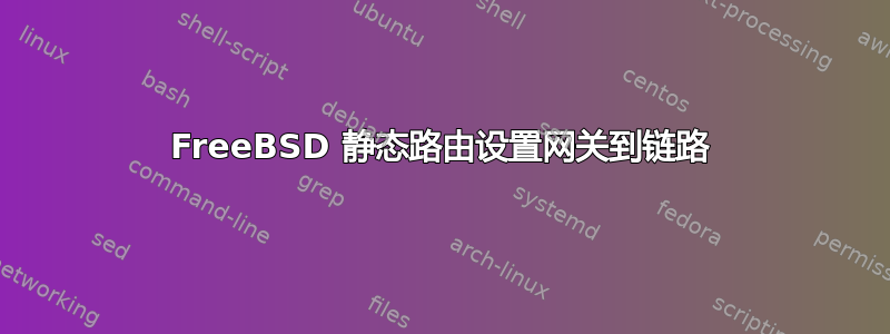 FreeBSD 静态路由设置网关到链路