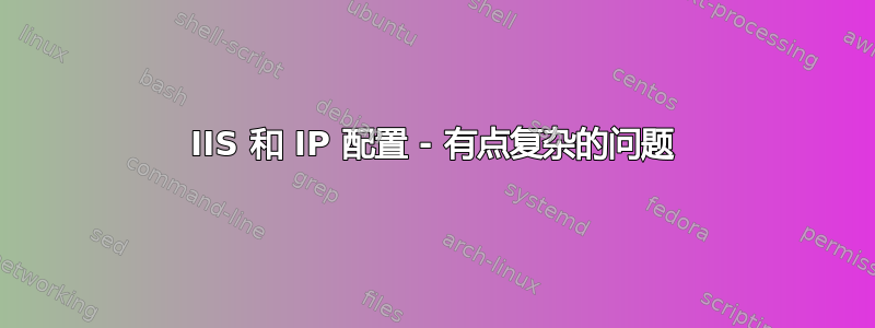 IIS 和 IP 配置 - 有点复杂的问题