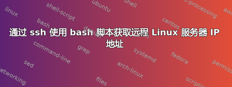 通过 ssh 使用 bash 脚本获取远程 Linux 服务器 IP 地址