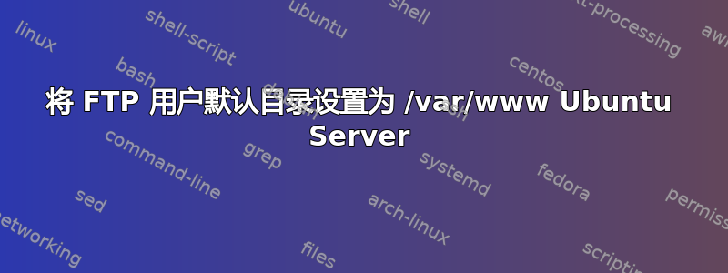 将 FTP 用户默认目录设置为 /var/www Ubuntu Server