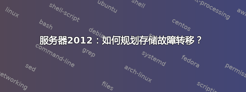 服务器2012：如何规划存储故障转移？