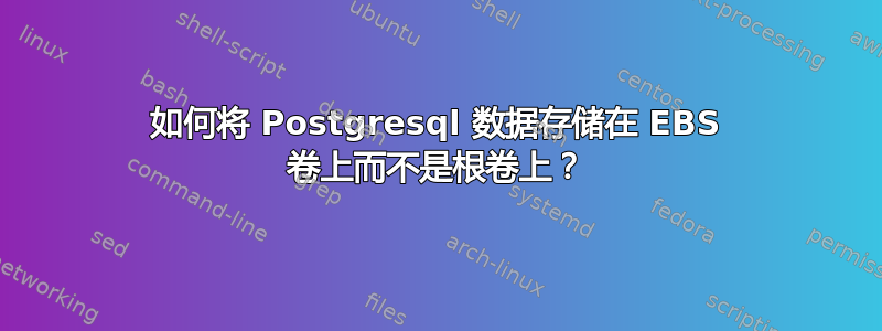 如何将 Postgresql 数据存储在 EBS 卷上而不是根卷上？