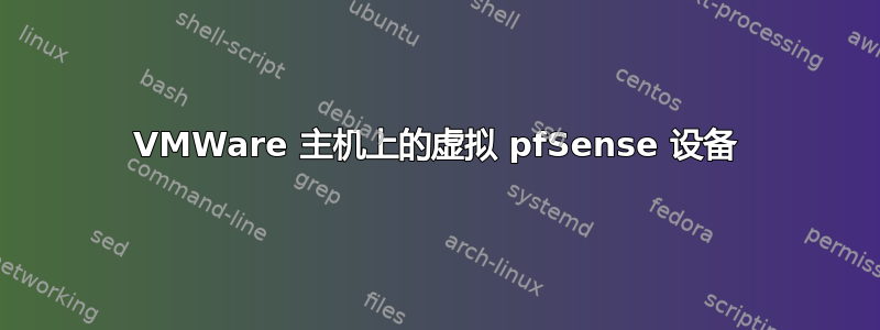 VMWare 主机上的虚拟 pfSense 设备