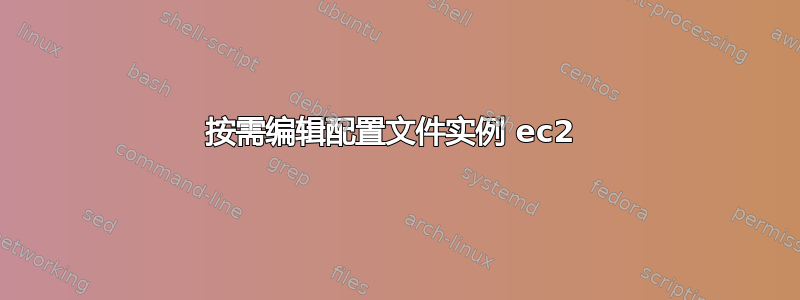 按需编辑配置文件实例 ec2 