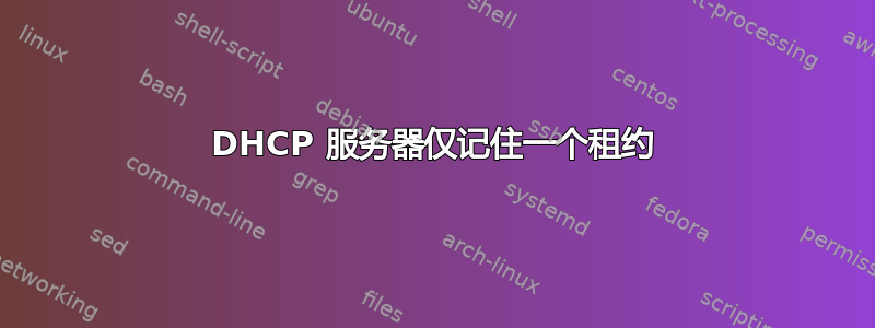 DHCP 服务器仅记住一个租约